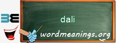 WordMeaning blackboard for dali